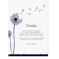 Zarte Pusteblume Danke