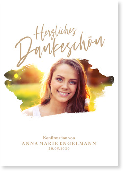 Aquarellfenster Danksagungskarten Konfirmation
