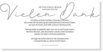 Zeit Vergeht Dankeskarten Konfirmation