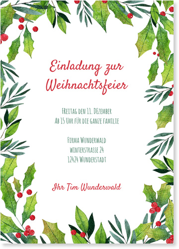 Rahmen Ilex Einladung Geschaftliche Weihnachtsfeier