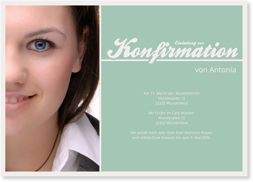 Meine Konfirmationsfeier Einladungskarten Konfirmation