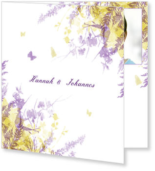 Schmetterling In Lila Einladungskarten Hochzeit
