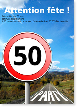 Panneau De Signalisation Invitations Anniversaire Personnalisees Bonnyprints Fr