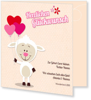 Zickzack Gluckwunschkarten Zur Geburt