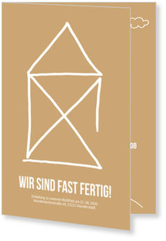 Nikolaushaus Einladungskarten Richtfest