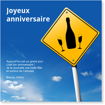 Anniversaire Au Champagne Cartes De Vœux Pour Anniversaire Bonnyprints Fr