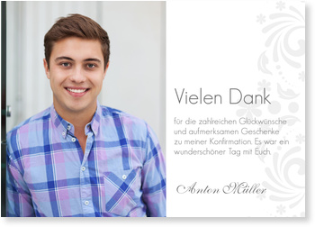 Danke Zur Eleganten Einladung Danksagungskarten Konfirmation