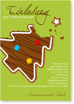 Einladung Lebkuchen Einladung Zum Weihnachtsessen