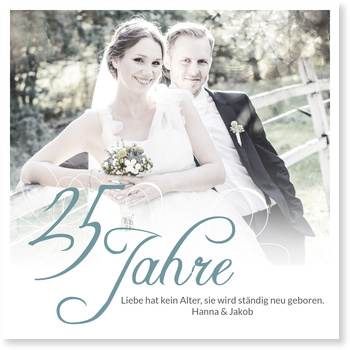 Typografie Einladungskarten Silberhochzeit