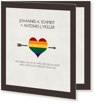 Regenbogenherz Einladungskarten Zur Gleichgeschlechtlichen Ehe