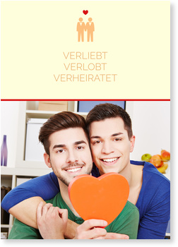 Liebespaar - Männer in Gelb Einladungskarten zur ...