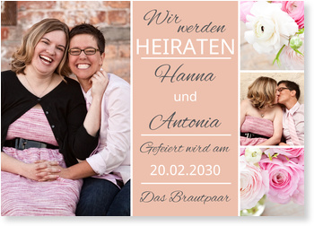 Wir Werden Heiraten Einladungskarten Zur Gleichgeschlechtlichen Ehe