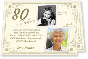 Einladungskarten 80 Geburtstag Lieferzeit 1 2 Werktage
