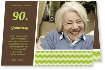 Stilvolle Einladung Einladungskarten 90 Geburtstag