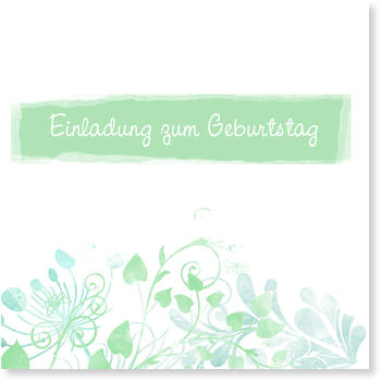 Aquarell Einladungskarten 70 Geburtstag