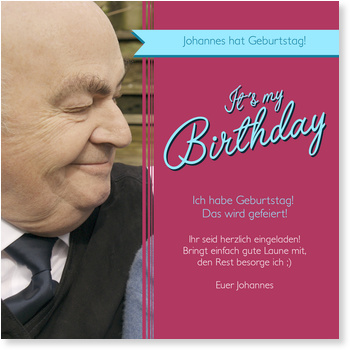 Banderole in Rot Einladungskarten 70. Geburtstag