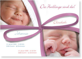 Babykarten Zwillinge Gratis Musterkarten Und Versand