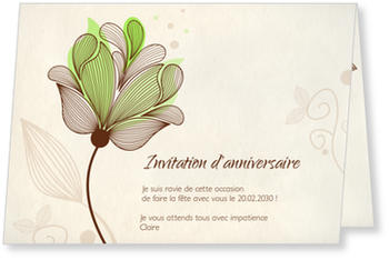 Reve Fleuri Carte D Invitation D Anniversaire 90 Ans Personnalisable Bonnyprints Fr