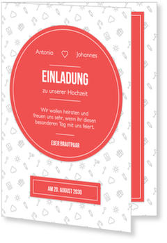 Modernes Hochzeitsmuster Einladungskarten Hochzeit