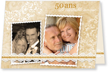 Veritable Amour Invitation Anniversaire Mariage 50 Ans Bonnyprints Fr