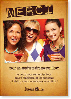 Cartes De Remerciements Anniversaire Personnalisees Bonnyprints Fr