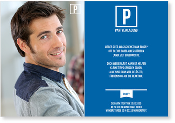 Parkscheibe Einladungskarten Geburtstag