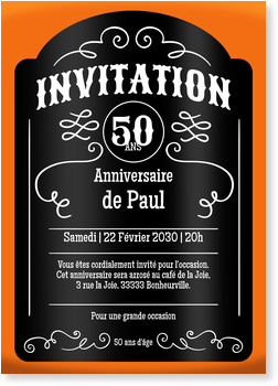 Whiskey Invitations Anniversaire Personnalisees Bonnyprints Fr