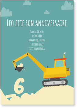 Tracteur Cartes D Invitation Anniversaire Pour Enfants Bonnyprints Fr