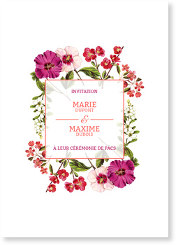 Bouquet Pacs Faire Part Pacs Personnalisables Bonnyprints Fr