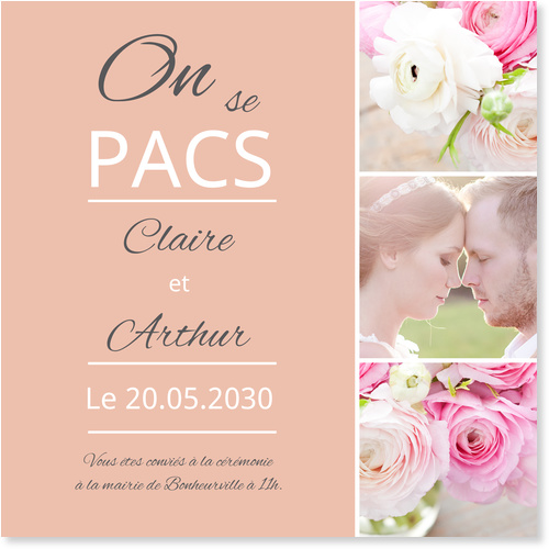 Joli Mariage Faire Part Pacs Personnalisables Bonnyprints Fr