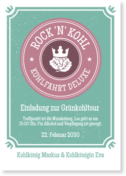 Rock and Kohl in Bordeaux Einladungskarten Kohlfahrt