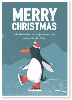 Pinguin Weihnachtskarten Tiermotive