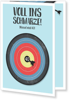 Dartscheibe Einladungskarten Geburtstag