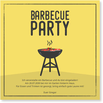 Barbeque Grill Einladung Sommerfest