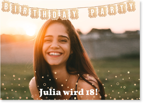 Party Girlande 18 Einladungskarten 18 Geburtstag