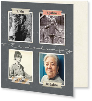 Fotoreise Einladungskarten 80 Geburtstag