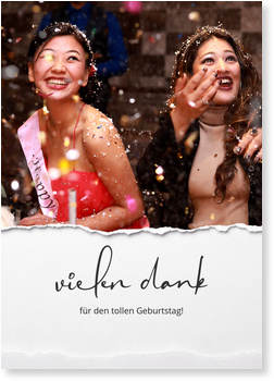Danke Auf Papier Dankeskarten Geburtstag