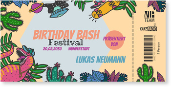 Birthday Festival Einladungskarten Geburtstag