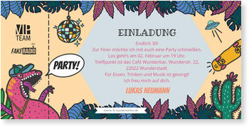 Birthday Festival Einladungskarten 30 Geburtstag